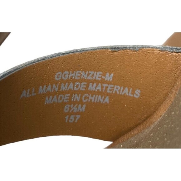 G By Guess Henzie High Heels Size 6.5 Brown 4” Heel With Zipper Back - Picture 8 of 9